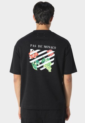 FLORAL LINE  - T-shirt imprimé - black