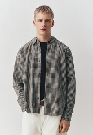 PULL&BEAR LONG SLEEVE CHECK - Hemd - green