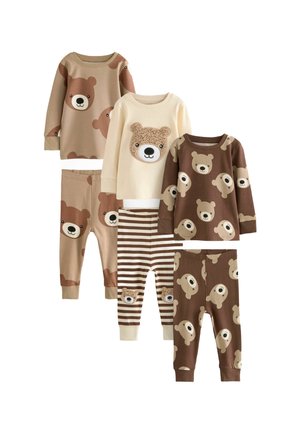 SNUGGLE 3 PACK - REGULAR FIT  SET - Pidžaamakomplekt - brown cream