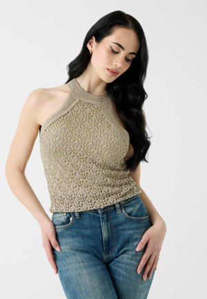 Guess HALTER-NECK-PULLOVER - Maglione - beige