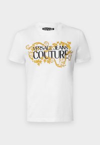 LOGO BAROQUE - Marškinėliai su spaudiniu - white/gold