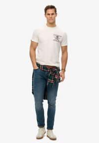 Superdry & Co SKULL - T-shirts print - cream