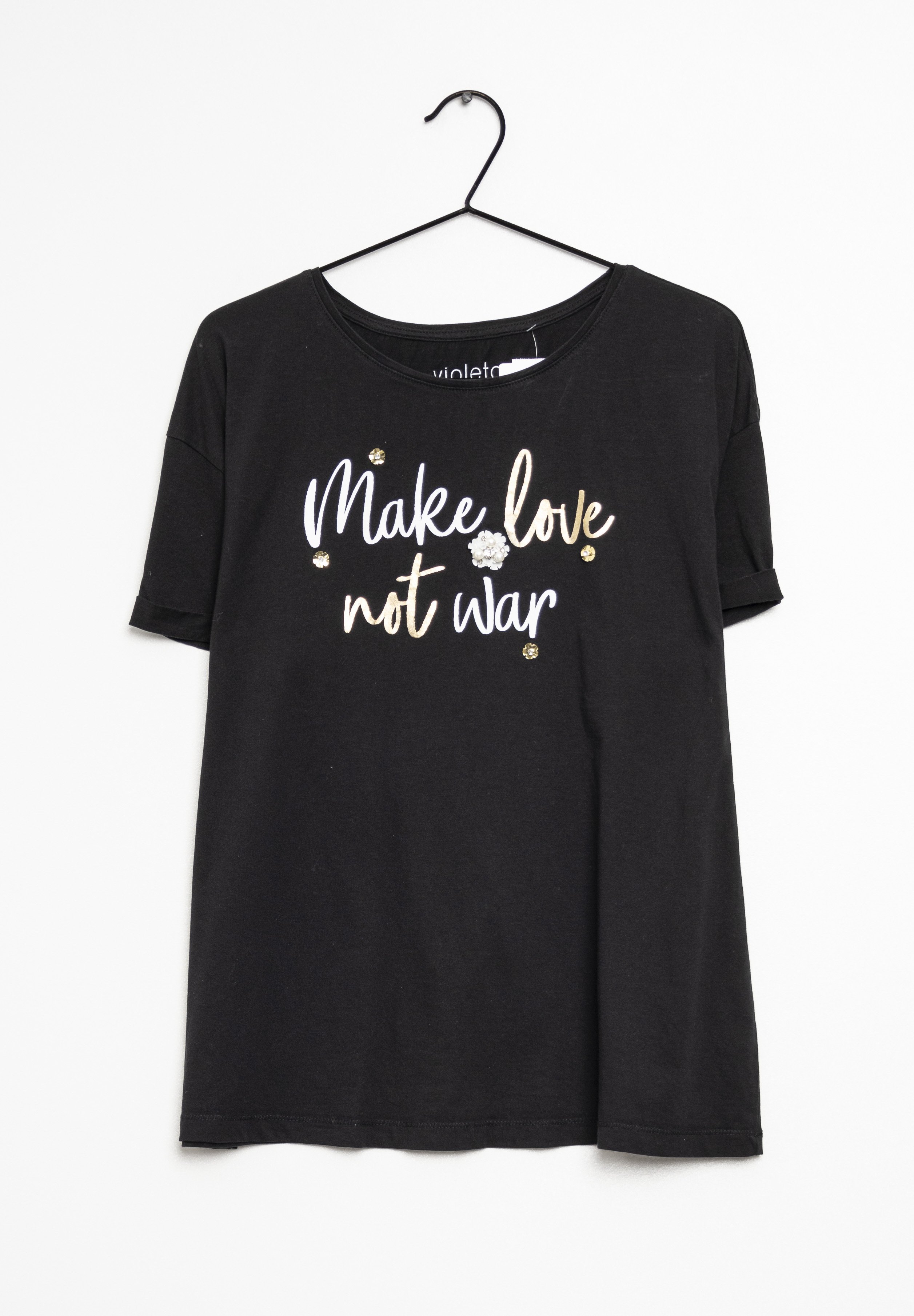 Violeta by Mango T-shirt print - black/zwart - (Pre-owned) - Zalando.nl