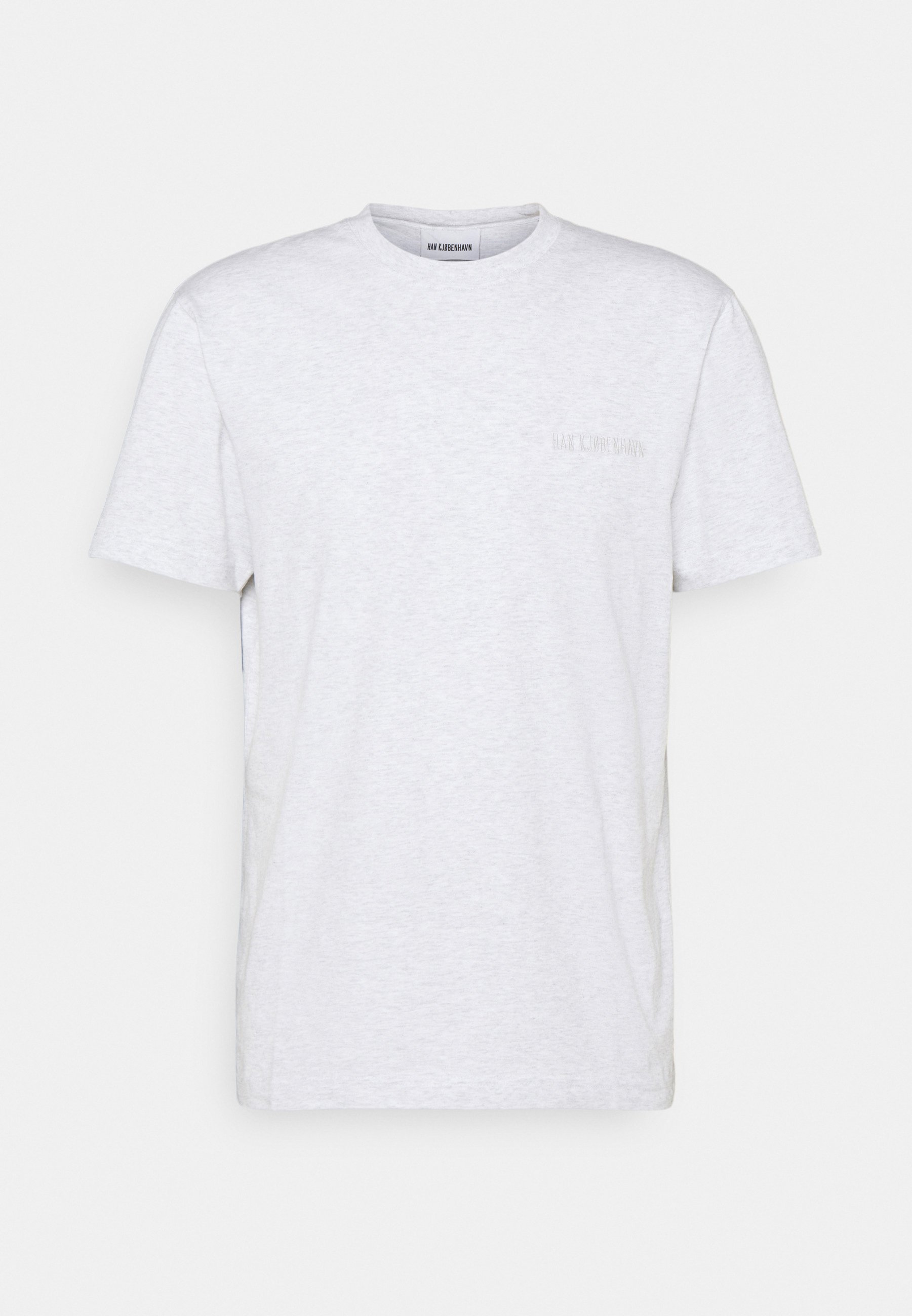 Men CASUAL TEE SHORT SLEEVE - Basic T-shirt - light grey melange Men CASUAL TEE SHORT SLEEVE - Basic T-shirt - light grey melange