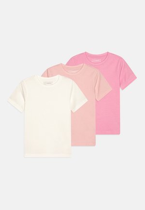 UNISEX 3 PACK - Jednoduché tričko - white/light pink/lilac