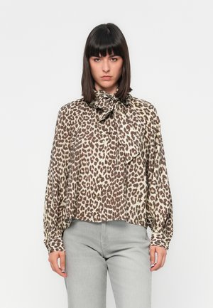 JDYBEATRICE LIFE BOW SHIRT - Hemdbluse - birch/brown
