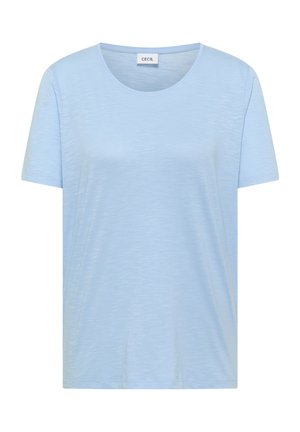 Short sleeves - round neck - Basic - Slightly rounded hem - T-shirts basic - light sky blue