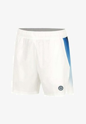 Weiße Badehosen mit blauem Farbverlauf an der Seitenpartie, elastischem Taillenbund und kleinem Logodetail auf der Vorderseite, aus leichtem Material hergestellt.