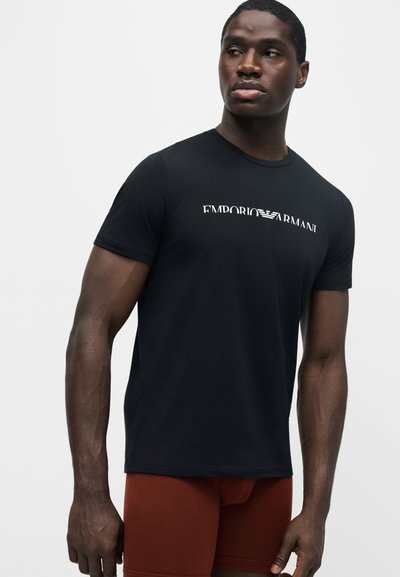 Emporio Armani SLEEVE CREW NECK - Φανέλα - black