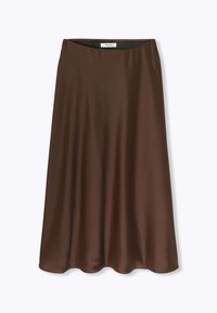 MIDI - Jupe trapèze - chocolat