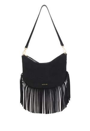 LUNE FRANGE - Skuldertasker - black