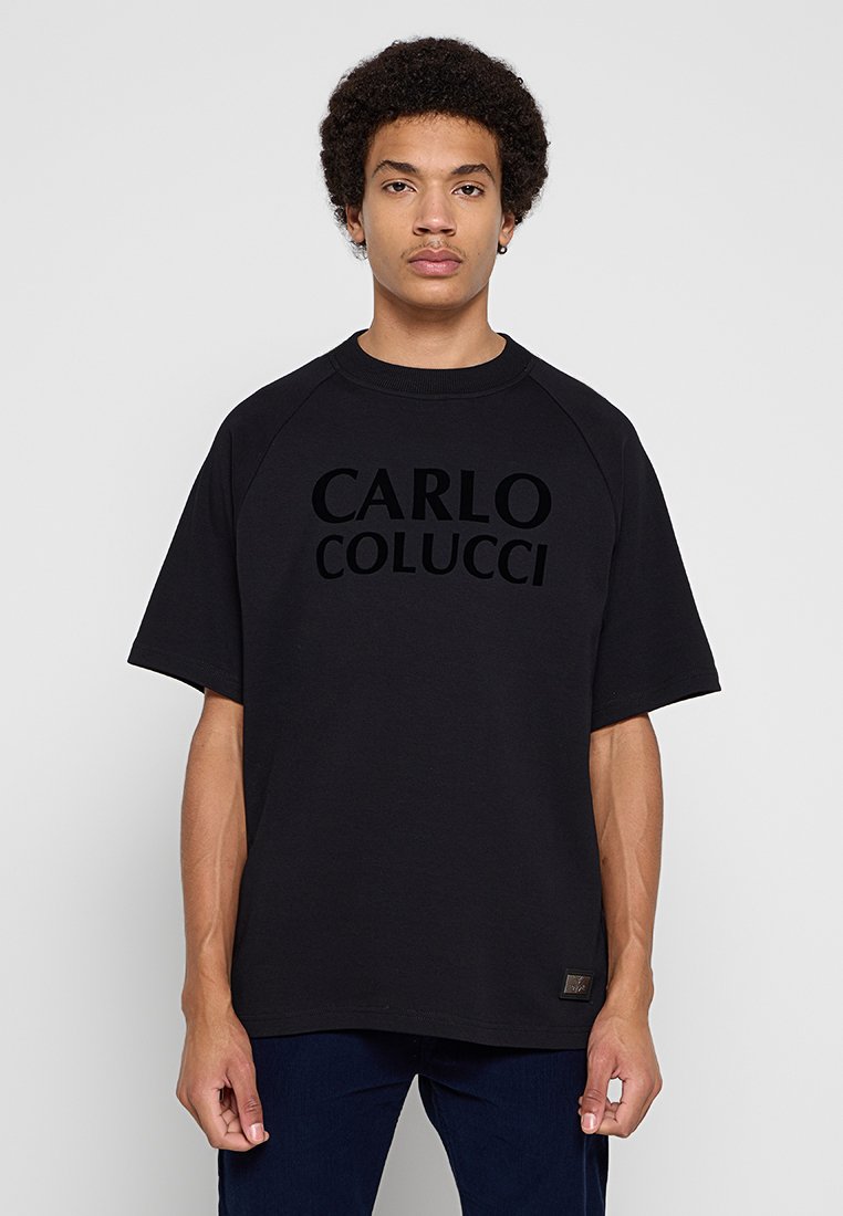 carlo colucci T-shirt print zwart