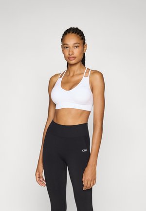 ICANIWILL DEFINE SEAMLESS V SHAPE BRA - Sports-BH-er med medium støtte - white