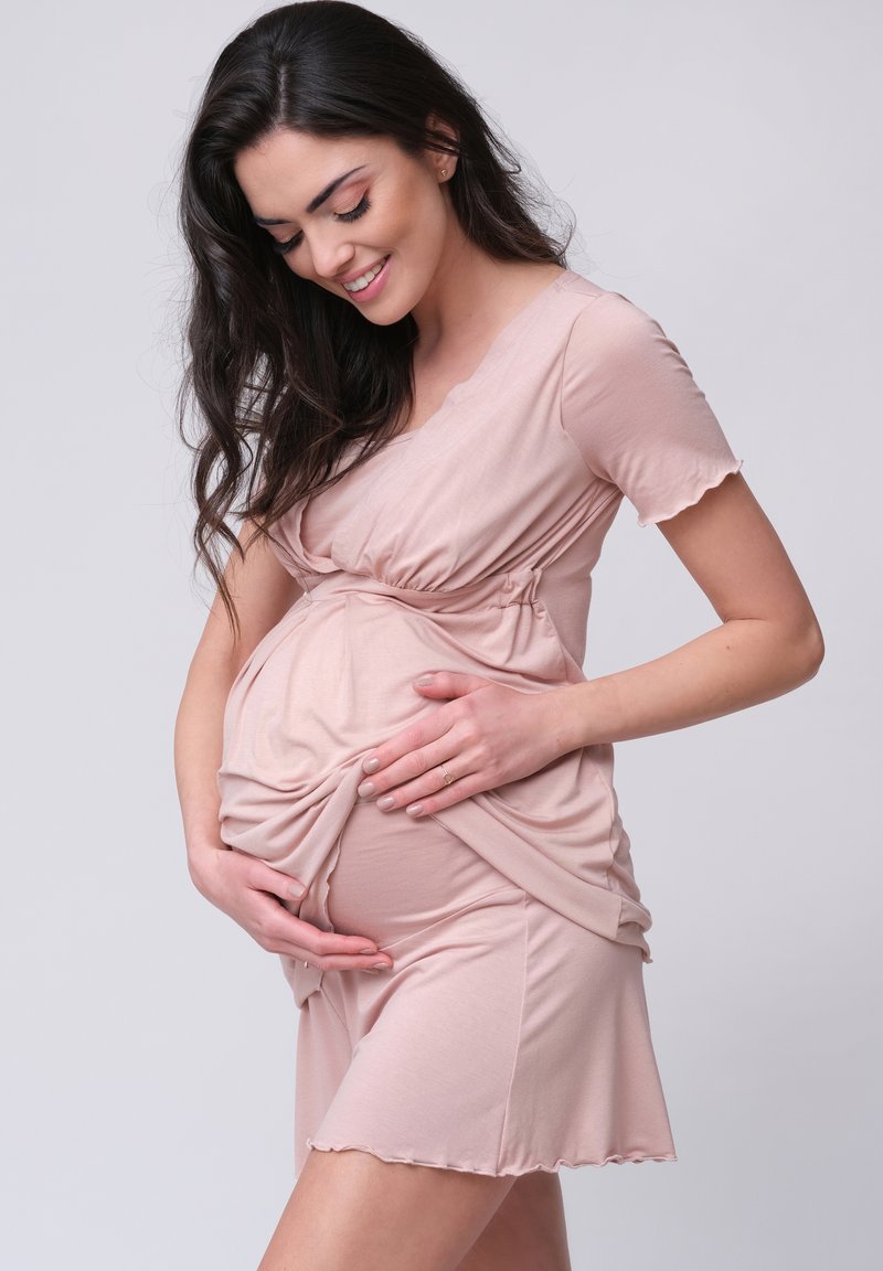 Damen Nachthemden | Cool Mama 2 IN 1 BASIC Nachtwäsche Set pink - PT32739 Damen Nachthemden | Cool Mama 2 IN 1 BASIC Nachtwäsche Set pink - PT32739