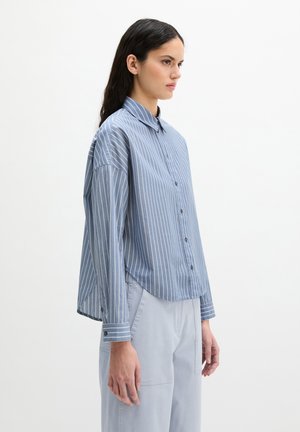 CAPE SHAPE LONG SLEEVE KENT COLLAR STRIPED CHAMBRAY - Overhemdblouse - multi/ fall sky