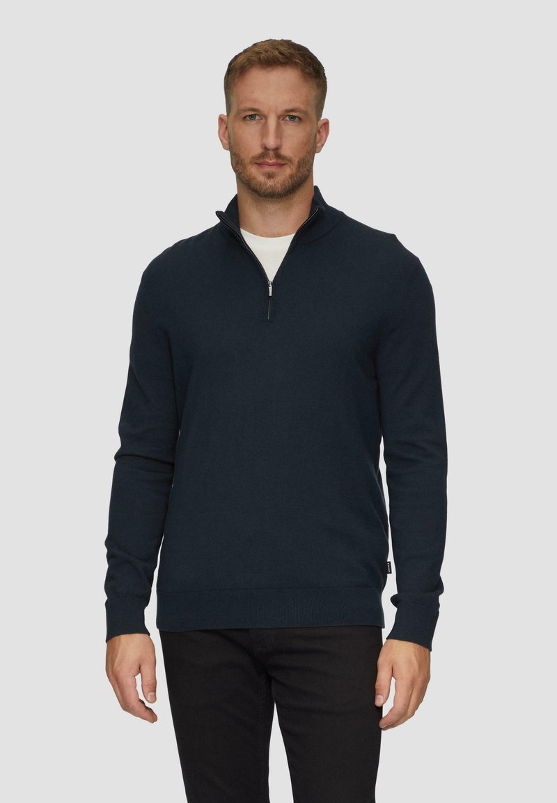 s.Oliver BLACK LABEL MIT STEHKRAGEN - Pullover - navy