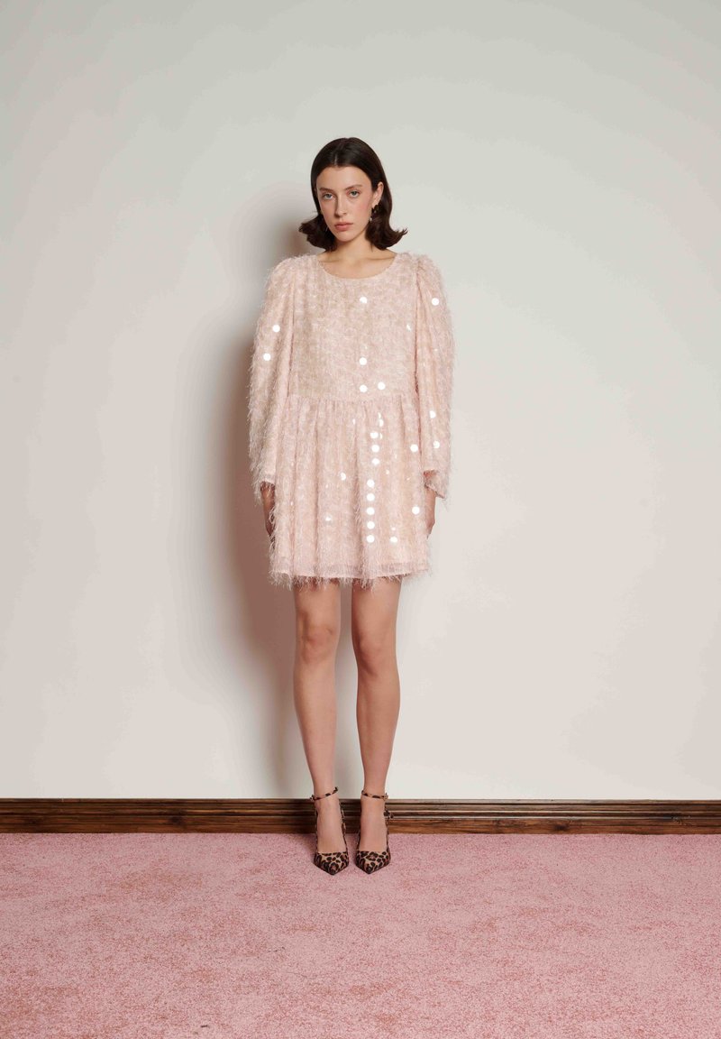 sachin and babi light blue dress Skye Dreamy Square Ruched Mini Sequin Party Dresses main image 1