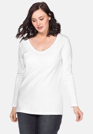 Sheego, LANGARM - Long sleeved top - white