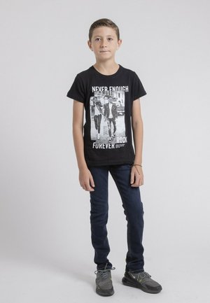 COL ROND  JAMIJEL - T-shirt imprimé - noir