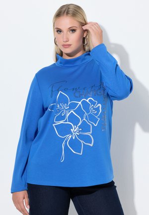 METALLIC FLORAL GRAPHIC - Langærmet T-shirt - peacock blue