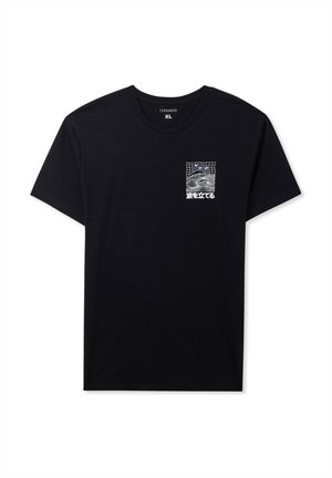 Terranova CON GIAPPONESE FRONTE RETRO - T-shirt con stampa - nero