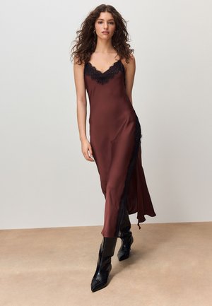 Next, TALL FIT - STRAPPY CAMI MIDI  - Maxi-jurk - chocolate brown