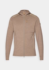KEB FLEECE HOODIE - Cipzáras pulóver - suede brown