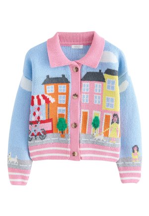 Next, REGULAR FIT - COLLARED CARDIGAN - Cardigan - pink printed