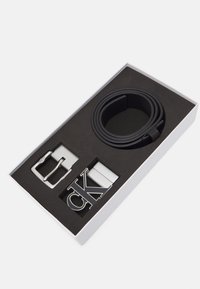 Calvin Klein Jeans CLASSIC MONOGRAM BELT SET - Öv - black