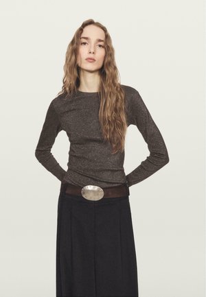 Långärmad tröja - dark brown