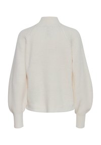b.young MIT BALLONÄRMELN STEHKRAGEN - Strickpullover - weiß