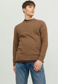 Jack & Jones JJEATLAS CREW NECK - Maglione - otter