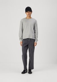Abercrombie & Fitch WAFFLE CROP HEATHER  - Μπλούζα με μακριά μανίκια - grey heather
