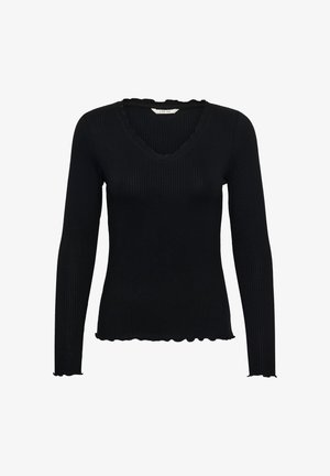 Cream, CRRIBBA LONG SLEEVE V-NECK - T-shirt à manches longues - pitch black