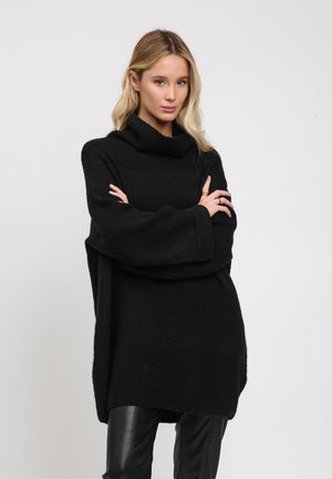 INFLUENCER, INFLUENCER PULLOVER SLOUCHY COWL NECKLINE PULLOVER - Maglione - black