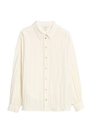 Marks & Spencer CRINKLE TEXTURED COLLARED - Košilová halenka  - ivory