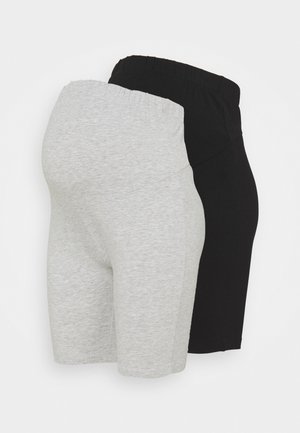 2 PACK - Shorts - black/light grey