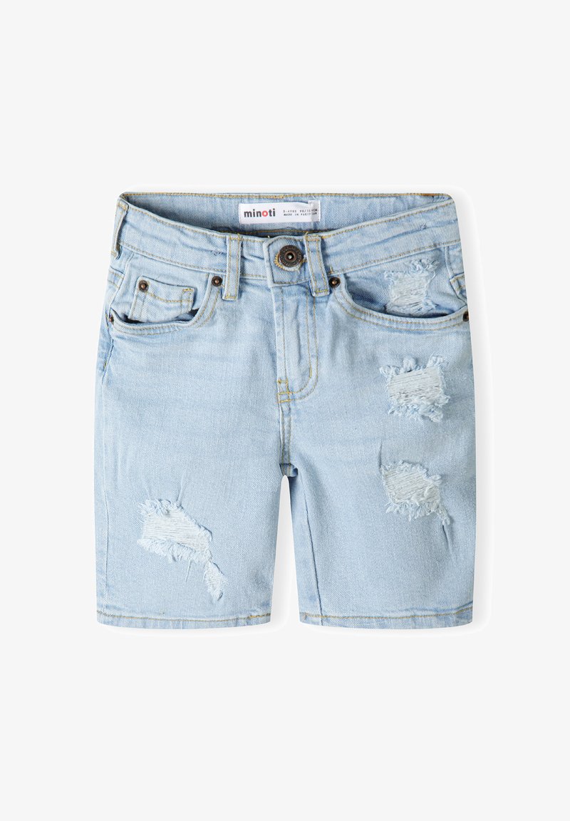 MINOTI SHORT LEG WITH RIPS - Kratke hlače od trapera - light blue denim