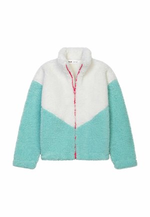 Fleece jacket - white/green