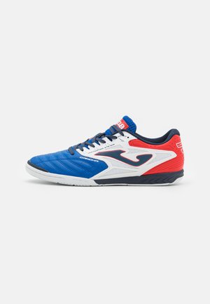 CANCHA - Indoor football boots - white/blue/red