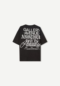 Bershka T-shirt med print - black