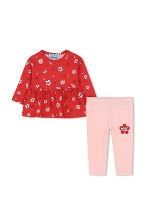 SET - T-shirt print - rouge fonce