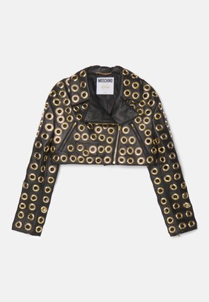 MOSCHINO JACKET - Veste en cuir - fantasy black