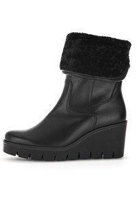 Gabor Bottines compensées - black
