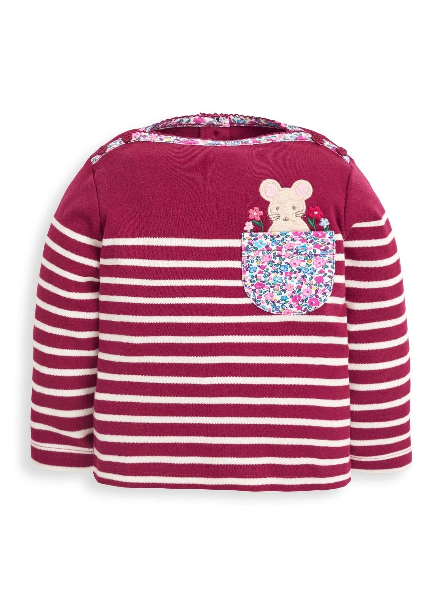 Pull Femme JoJo Maman Bébé Rayé Bleu, Col Bateau, 100% Coton, Taille M