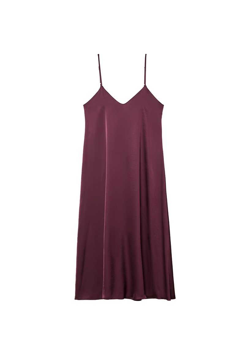 Stradivarius LONG FLOWING Vestito lungo bordeaux