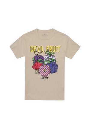 NETFLIX, ONE PIECE DEVIL FRUIT MARKET - Print T-shirt - sand