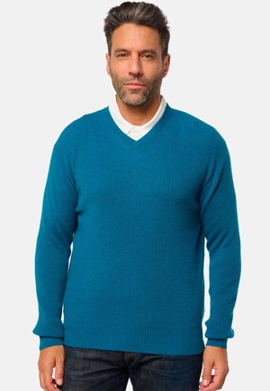 Strickpullover - bleu canard
