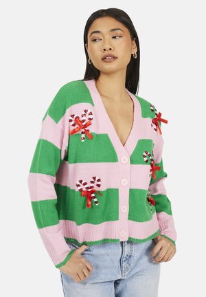 V-NECK CHRISTMAS SEQUIN - Gilet - multi-coloured