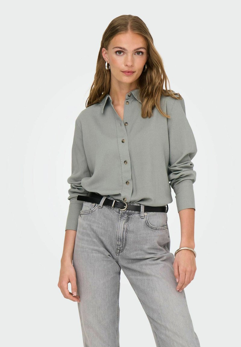 JDY LOCKER GESCHNITTEN ÄRMELBÜNDCHEN MIT VOLUMINÖSER ARMSCHNITT - Button-down blouse - wild dove